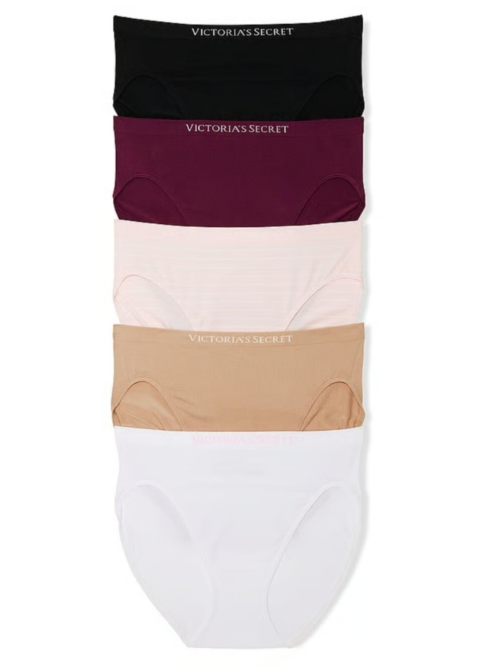 Victoria's Secret 5-Pack Seamless High-Leg Brief Panties Sz Small